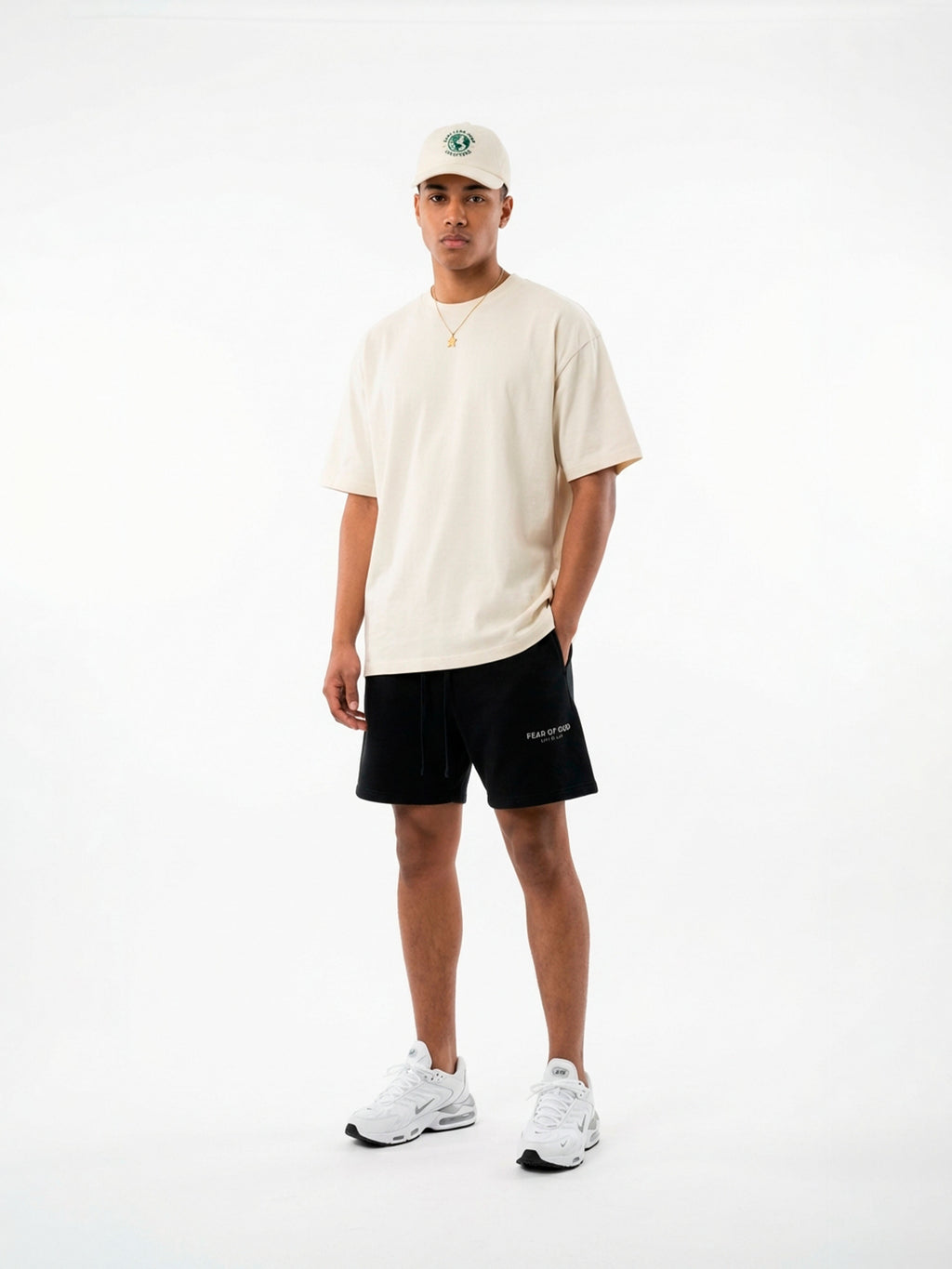 Camiseta Oversized 'Black & Cream'