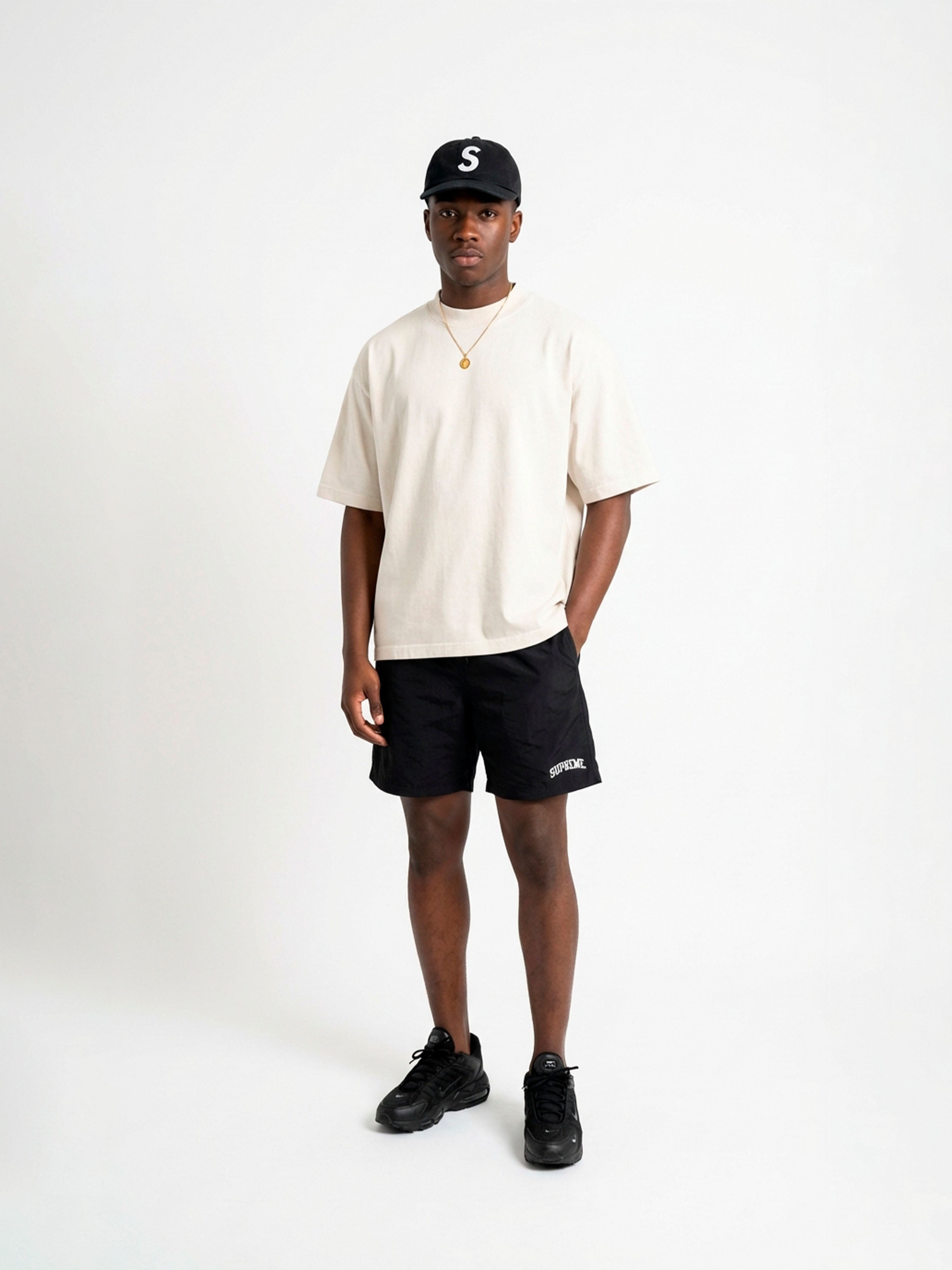 Camiseta Boxy 'Black & Cream'