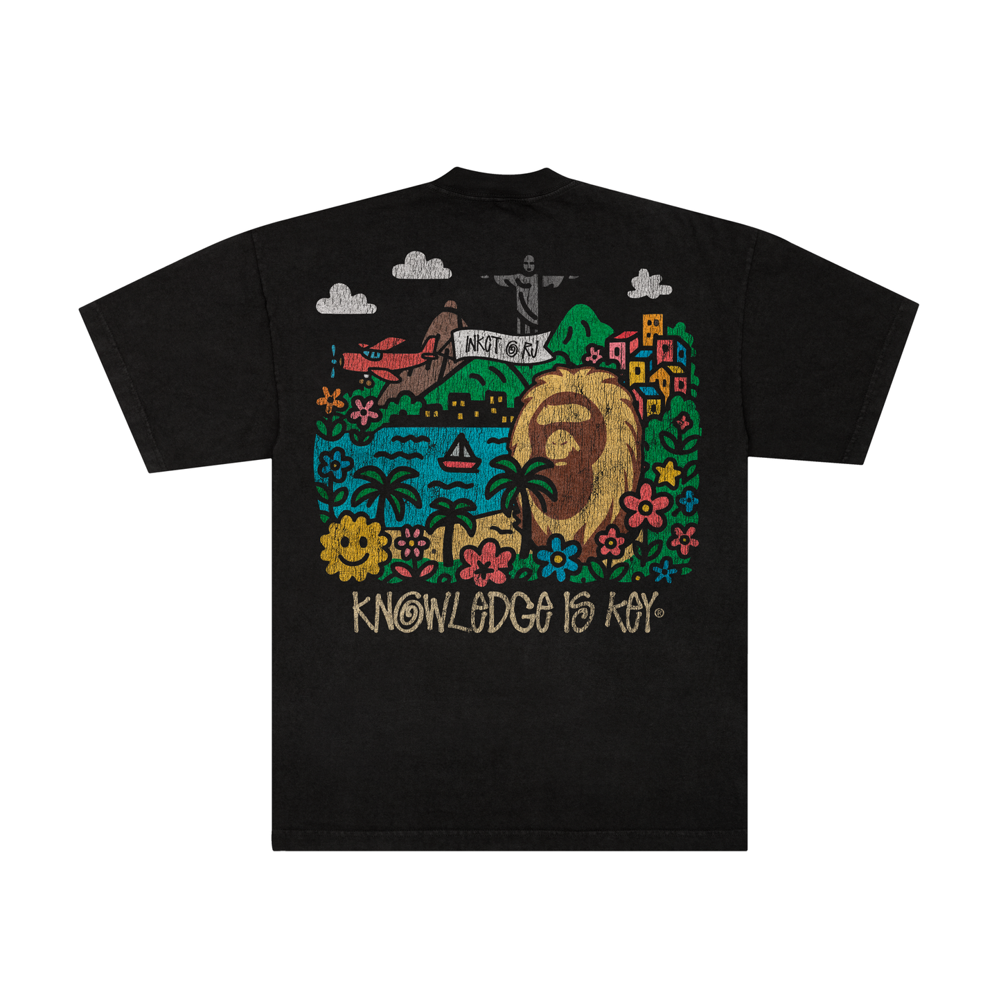 camiseta over 'knowledge is key'