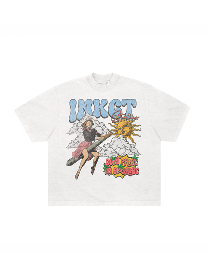 camiseta boxy 'don't panic it's organic'