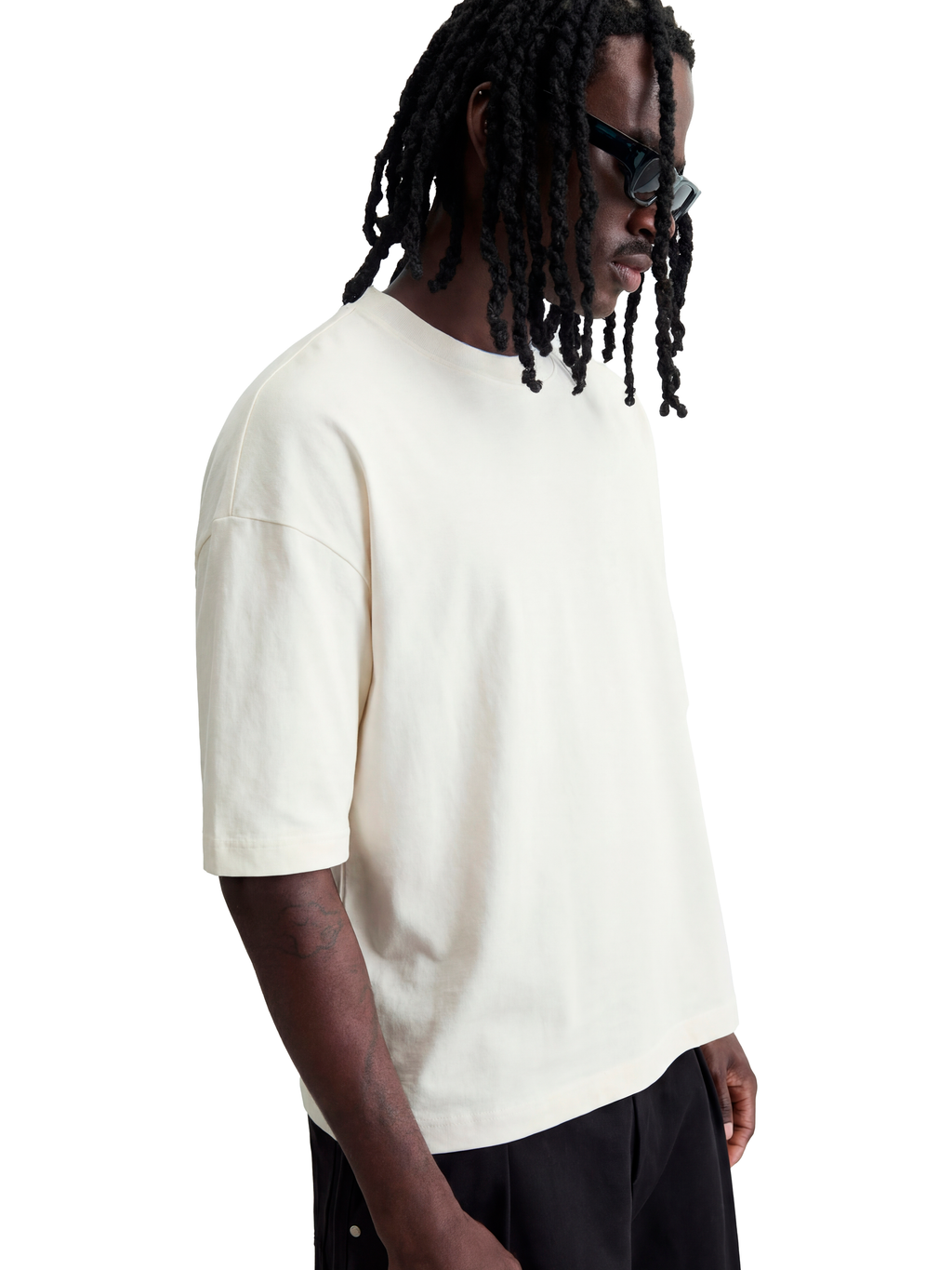 Camiseta Boxy 'Black & Cream'