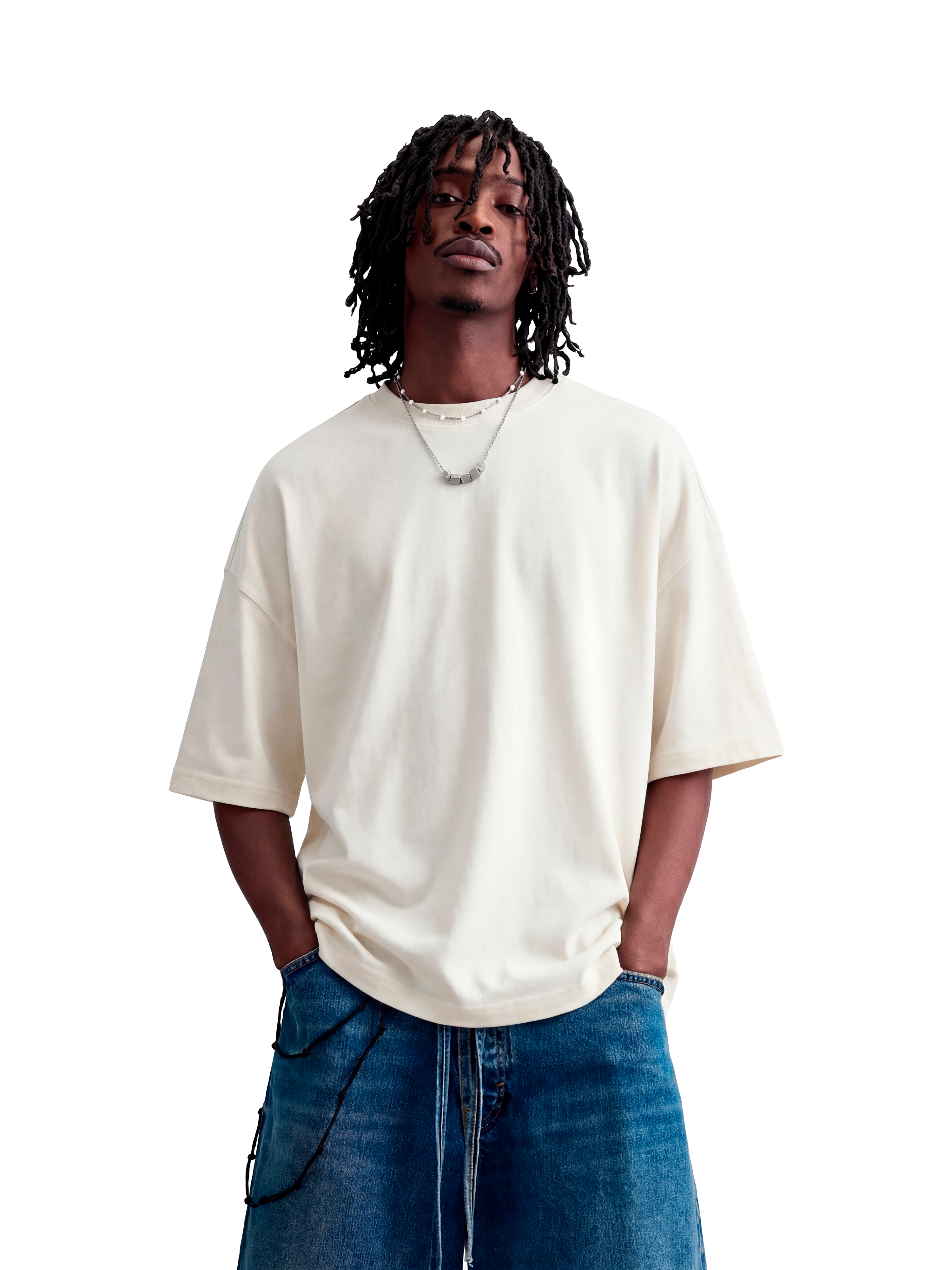 Camiseta Oversized 'Black & Cream'