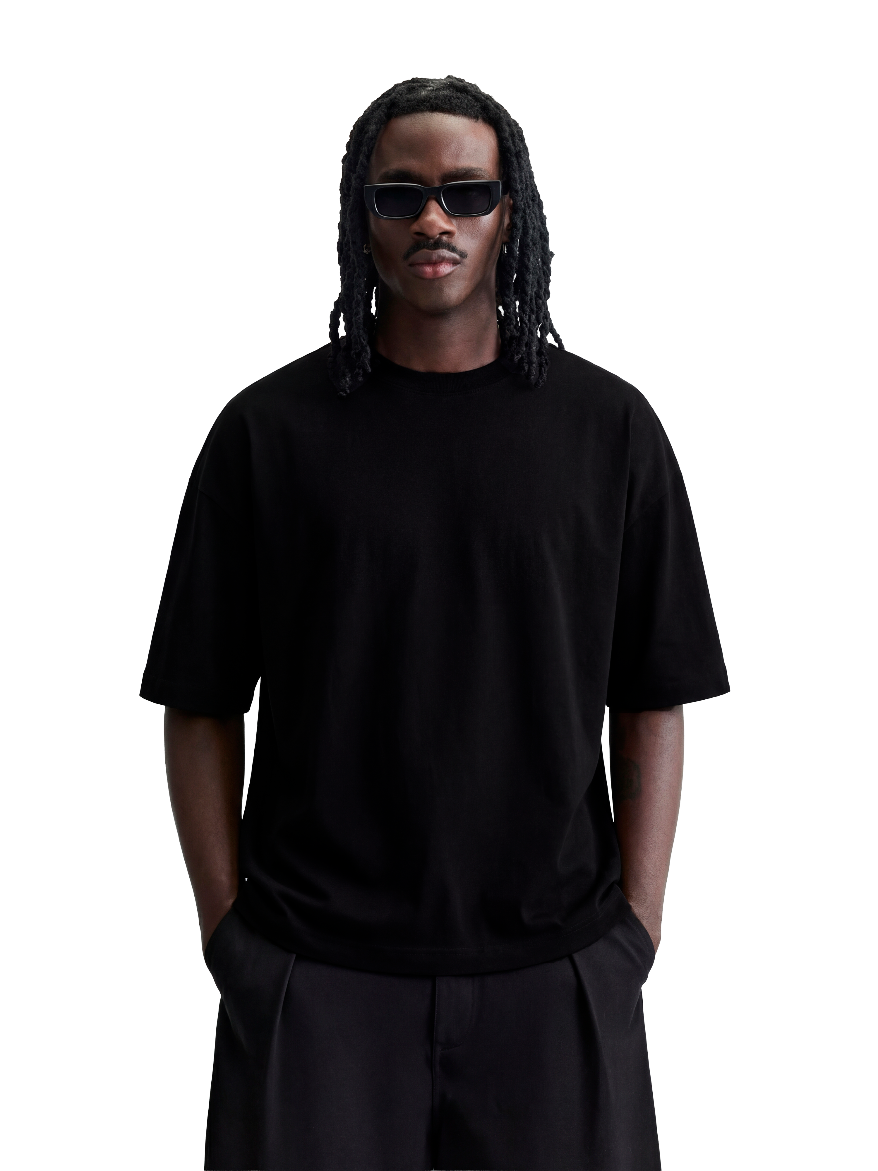 Camiseta Boxy 'Black & Cream'